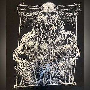 Black Skeleton Graphic soft T-Shirt